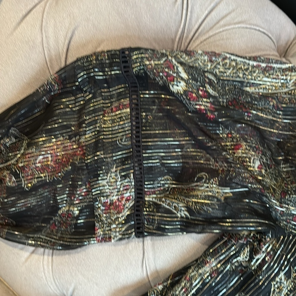 River island black and gold summer dress in size 10 - Picture 6 of 14